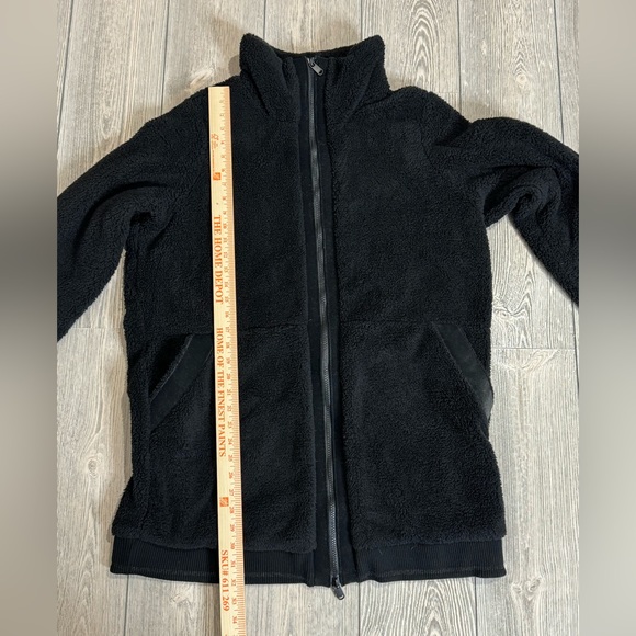 Athleta Tugga Jacket Black Sherpa Zip Up Coat Women’s XL - Picture 8 of 8
